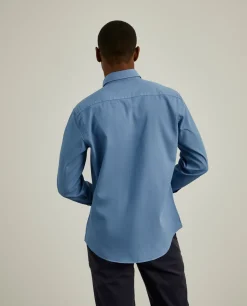 Camisa slim fit algodão garment dye