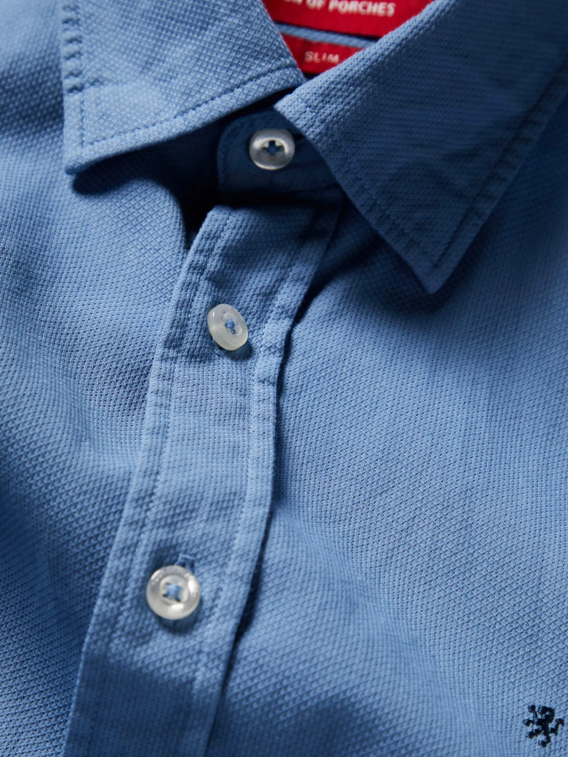 Camisa slim fit algodão garment dye