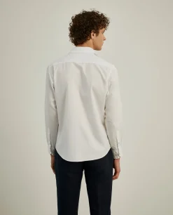 Camisa slim fit com bolsos garment dye