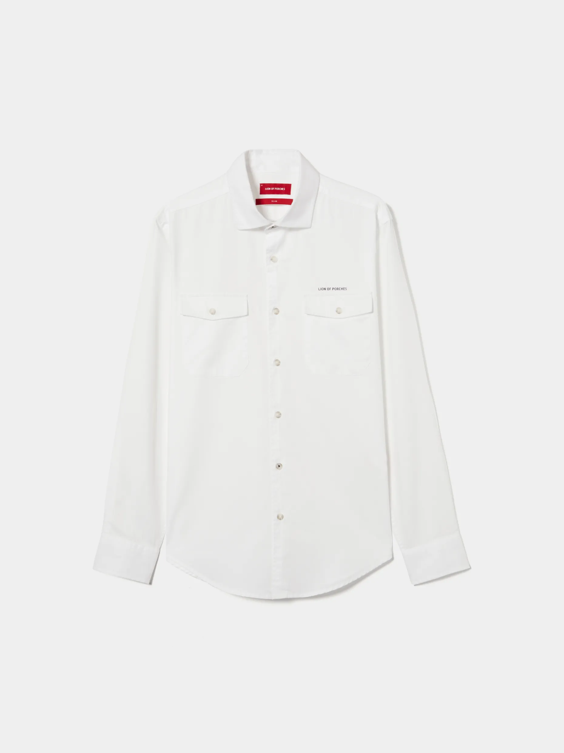 Camisa slim fit com bolsos garment dye