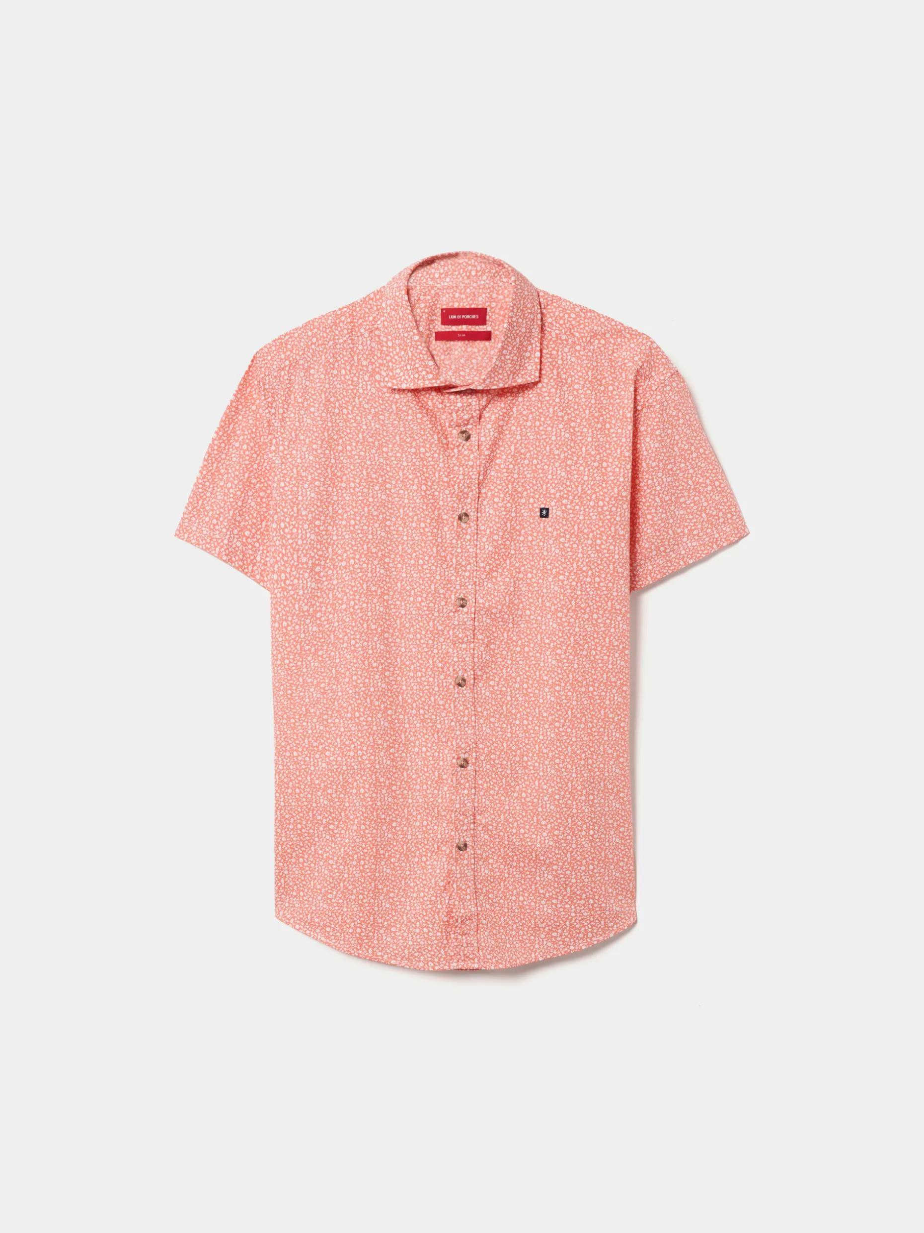 Camisa slim fit com flores