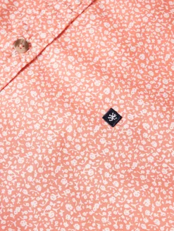 Camisa slim fit com flores