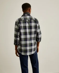 Camisa slim fit com padrão de xadrez