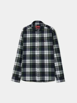 Camisa slim fit com padrão de xadrez