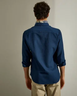 Camisa slim fit com textura