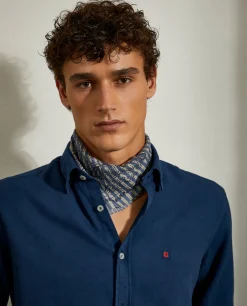 Camisa slim fit com textura