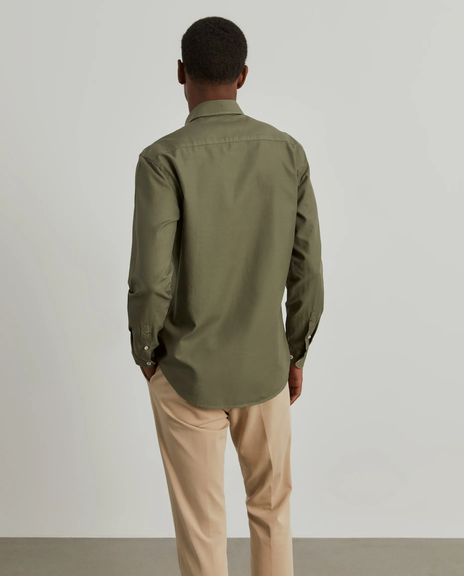 Camisa slim fit de algodão