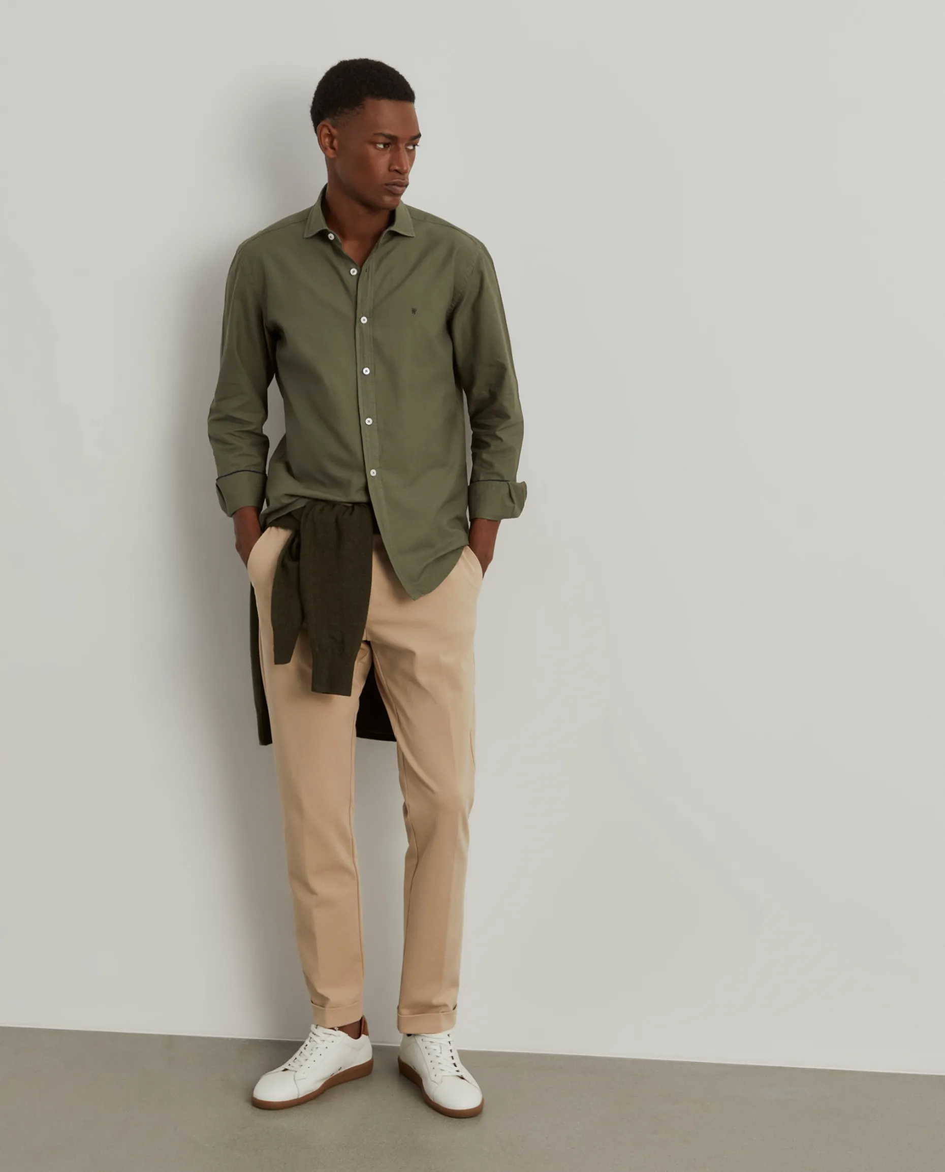 Camisa slim fit de algodão