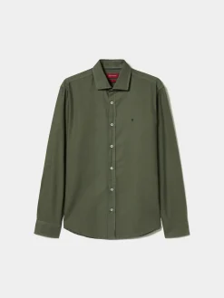 Camisa slim fit de algodão