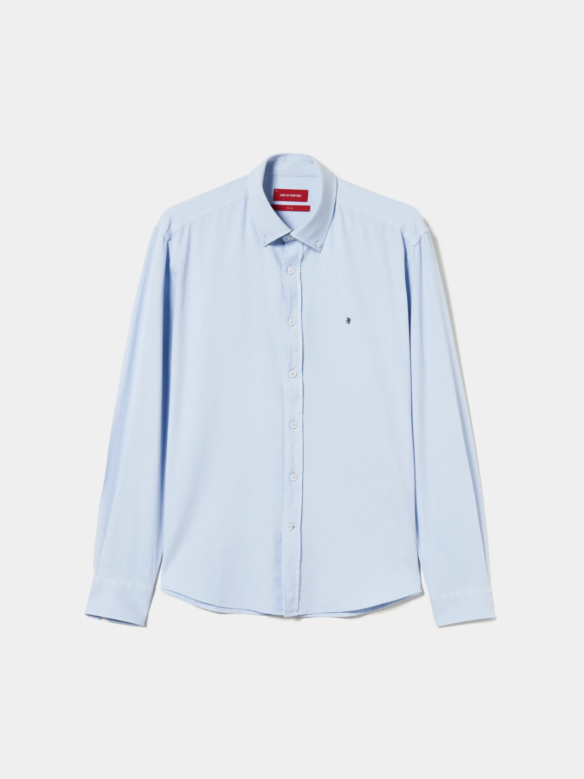 Camisa slim fit de algodão garment dye