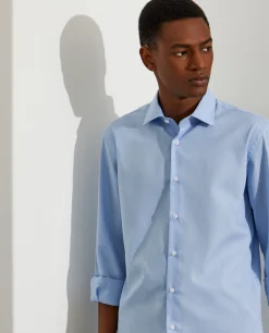 Camisa slim fit de algodão