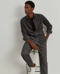 Camisa slim fit de bombazine