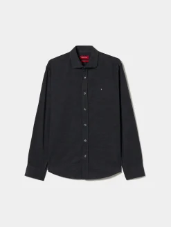 Camisa slim fit de bombazine