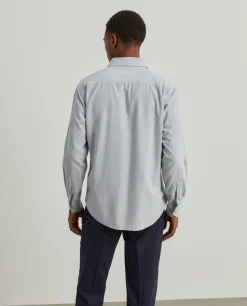 Camisa slim fit de bombazine