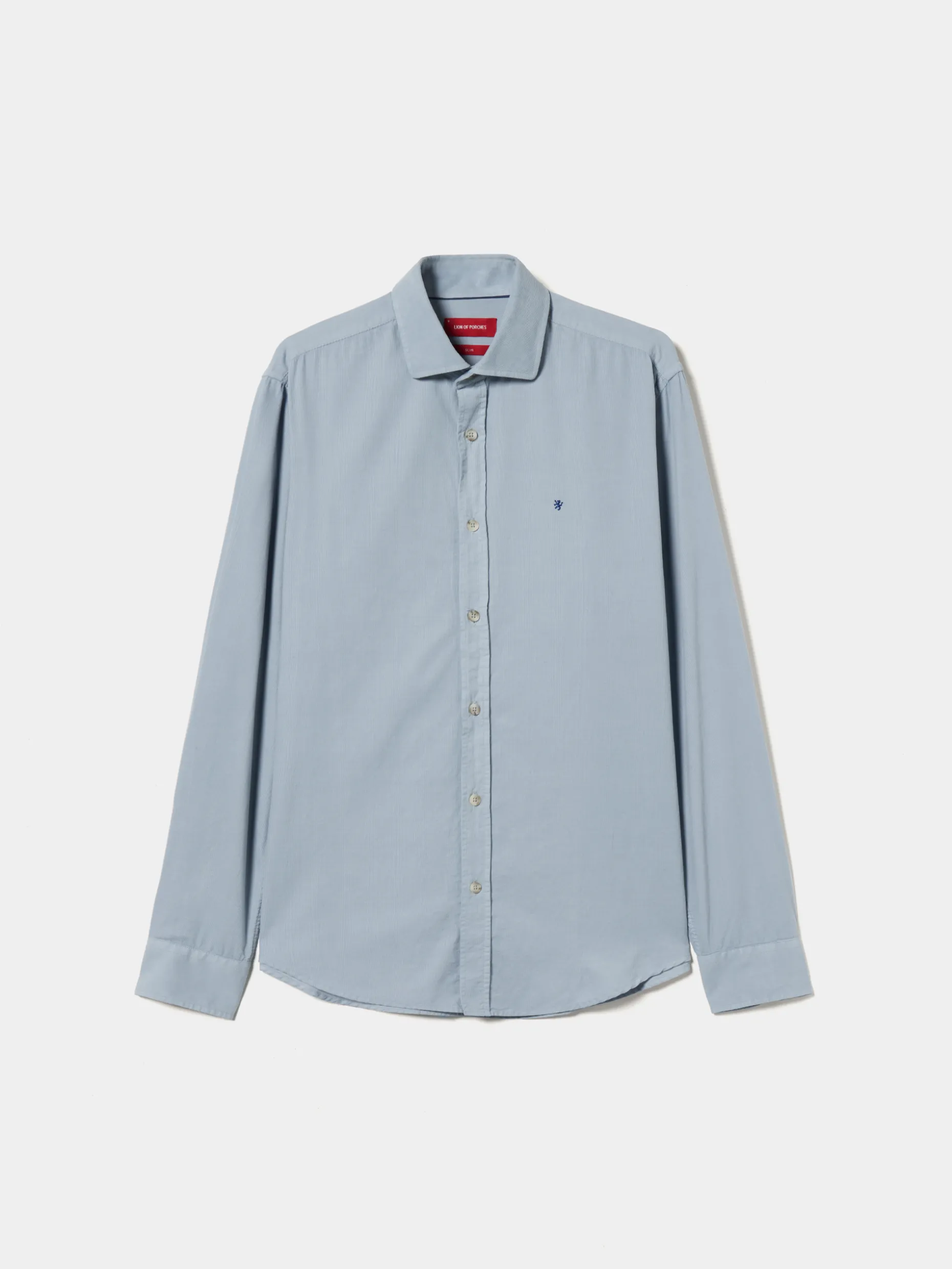 Camisa slim fit de bombazine