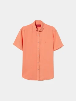 Camisa slim fit de manga curta