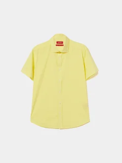 Camisa slim fit de manga curta