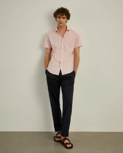 Camisa slim fit de manga curta