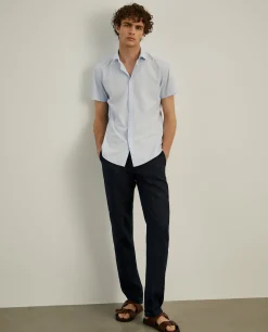 Camisa slim fit de manga curta