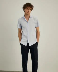Camisa slim fit de manga curta