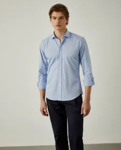 Camisa slim fit de popelina