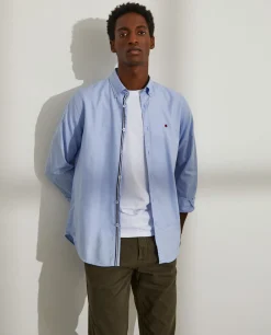 Camisa slim fit em algodão