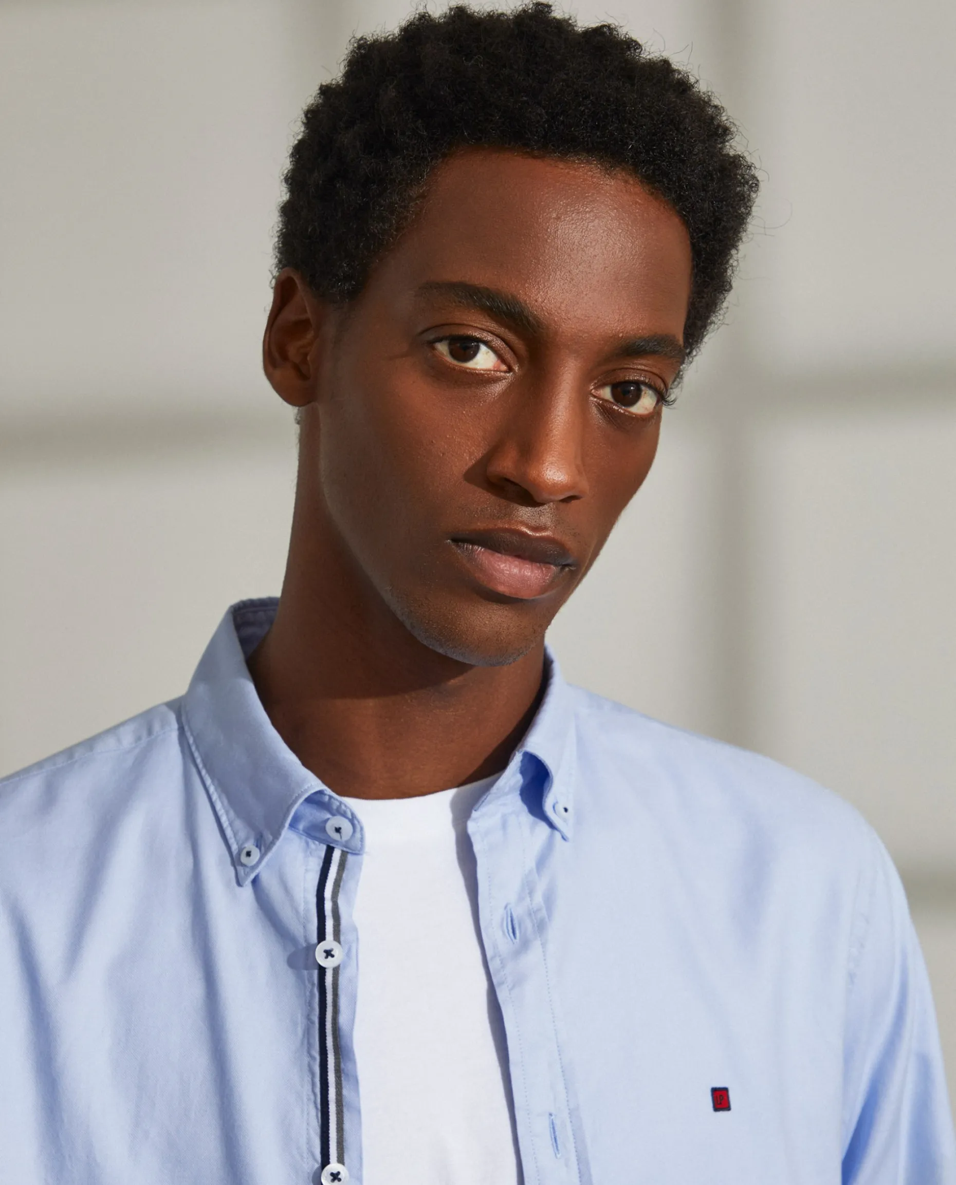 Camisa slim fit em algodão