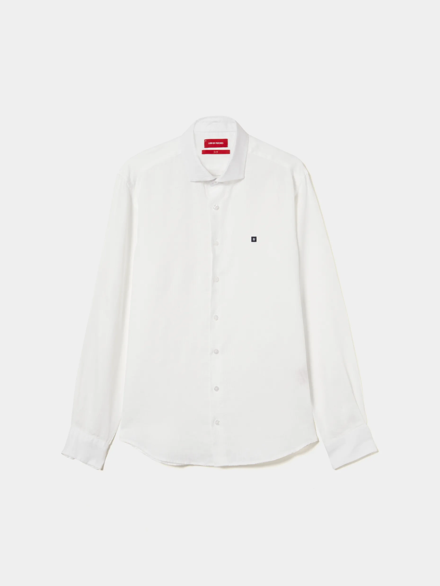 Camisa slim fit em linho garment dye