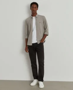 Camisa slim fit em malha piqué