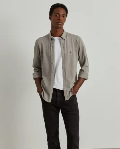 Camisa slim fit em malha piqué