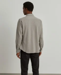 Camisa slim fit em malha piqué