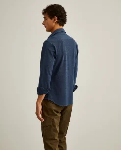 Camisa slim fit em malha piquê