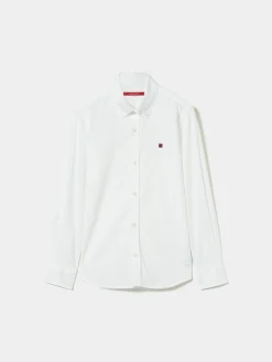 Camisa slim fit em popelina