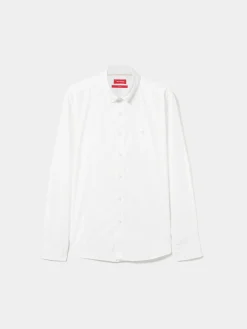 Camisa slim fit em popelina