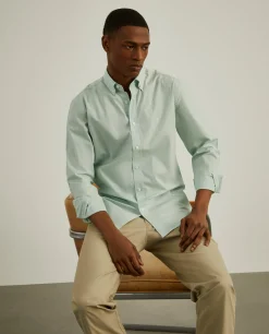 Camisa slim fit em popelina