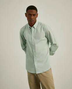 Camisa slim fit em popelina