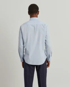 Camisa slim fit em sarja