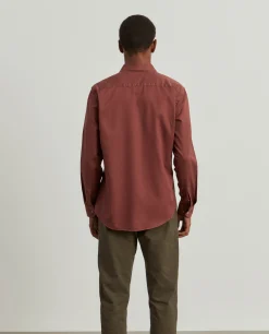 Camisa slim fit em sarjinha