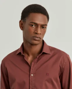 Camisa slim fit em sarjinha