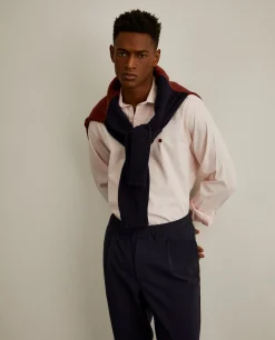 Camisa slim fit em tecido oxford