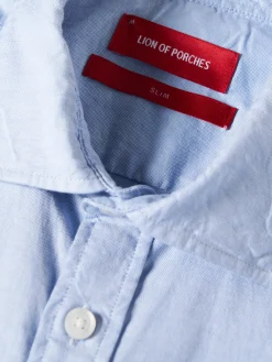 Camisa slim fit em tecido oxford