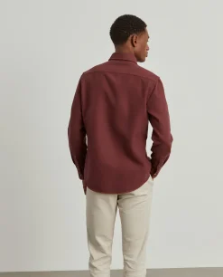 Camisa slim fit garment dye