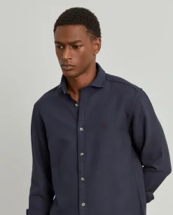 Camisa slim fit garment dye