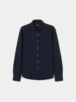 Camisa slim fit garment dye