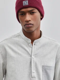 Camisa slim fit gola mao