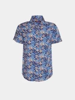 Camisa slim fit manga curta