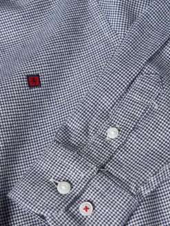 Camisa slim fit pied de poule