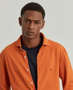 Camisa slim fit piqué