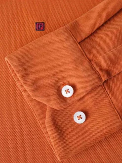 Camisa slim fit piqué