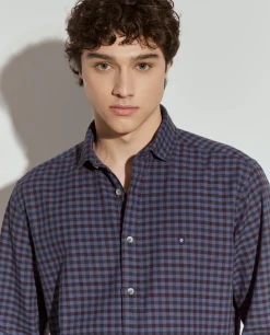 Camisa slim fit quadrados